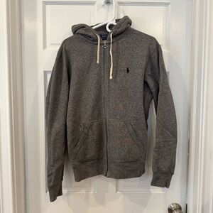Ralph Lauren Gray Full-Zip Hoodie Sweater
